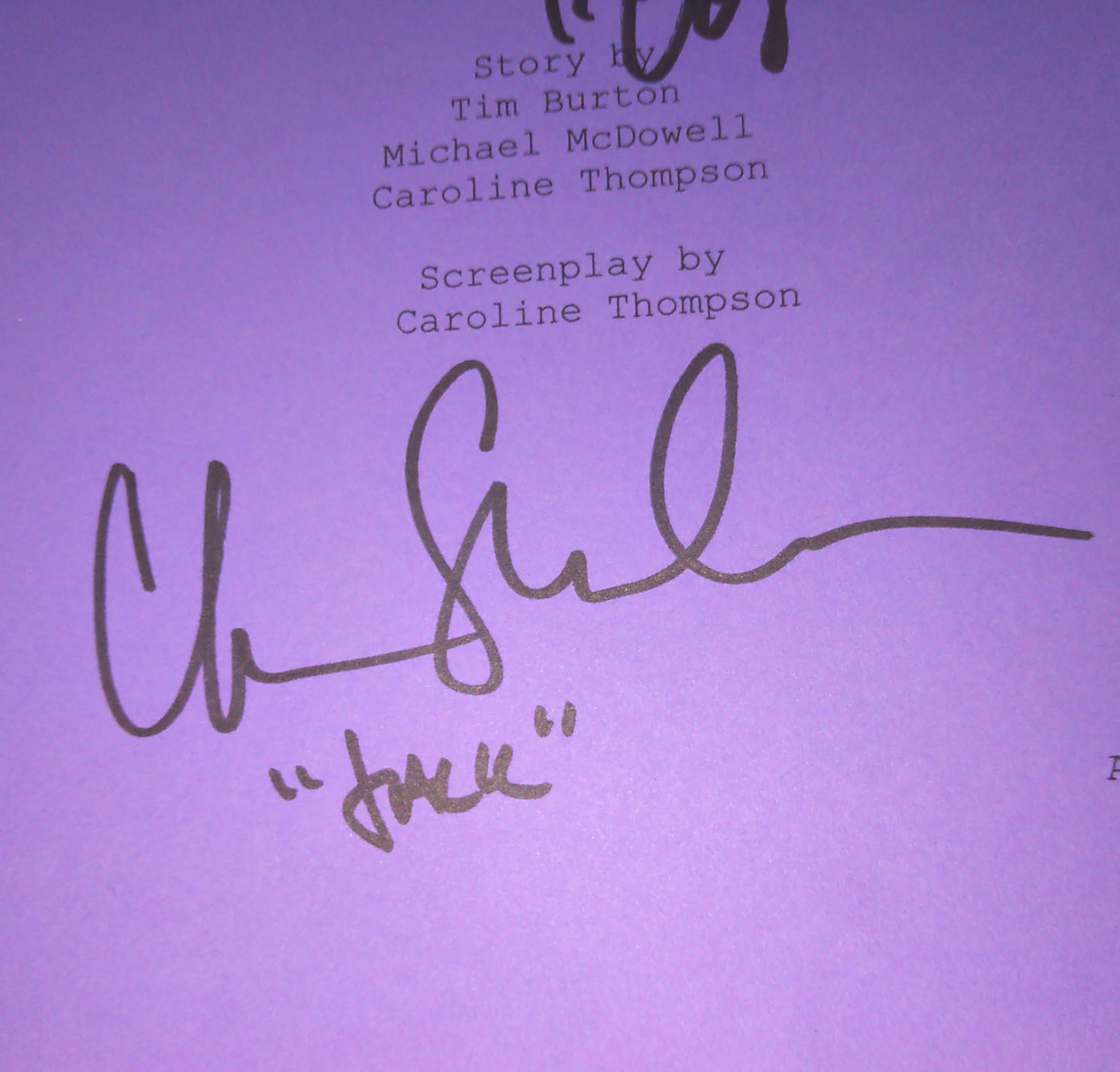 Chris Sarandon & Ken Page Hand Signed Autograph The Nightmare Before Christmas Script COA