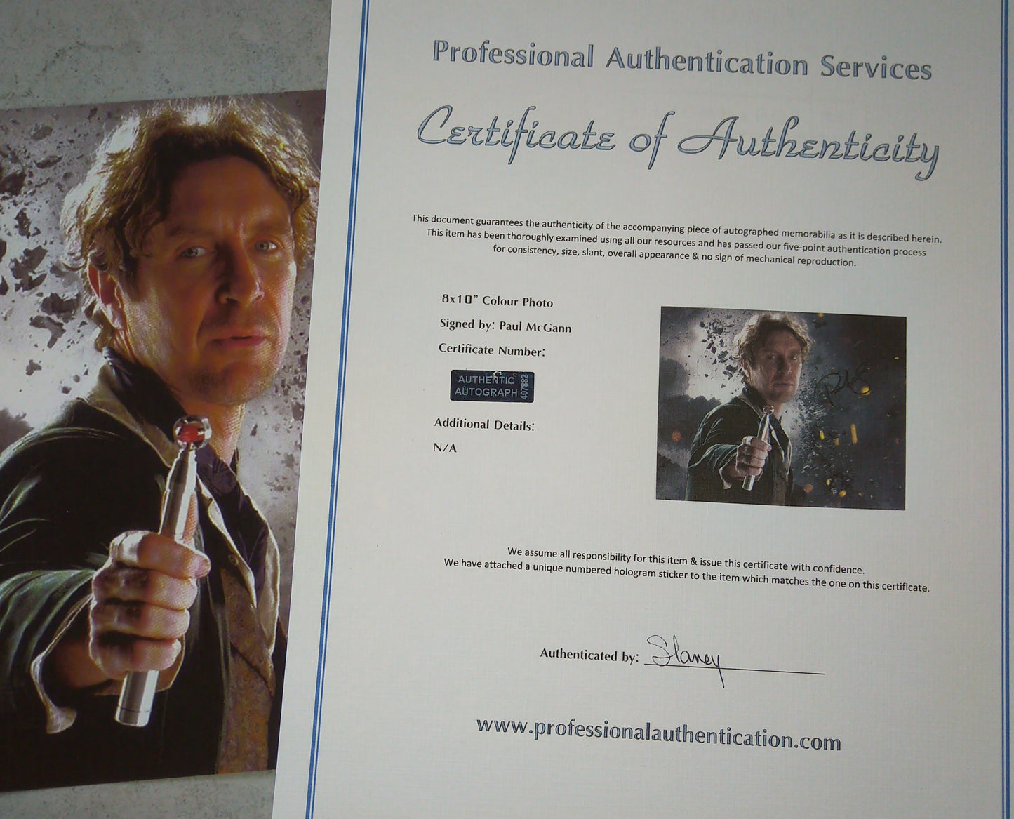 Paul McGann Hand Signed Autograph 8x10 Photo COA Doctor Who