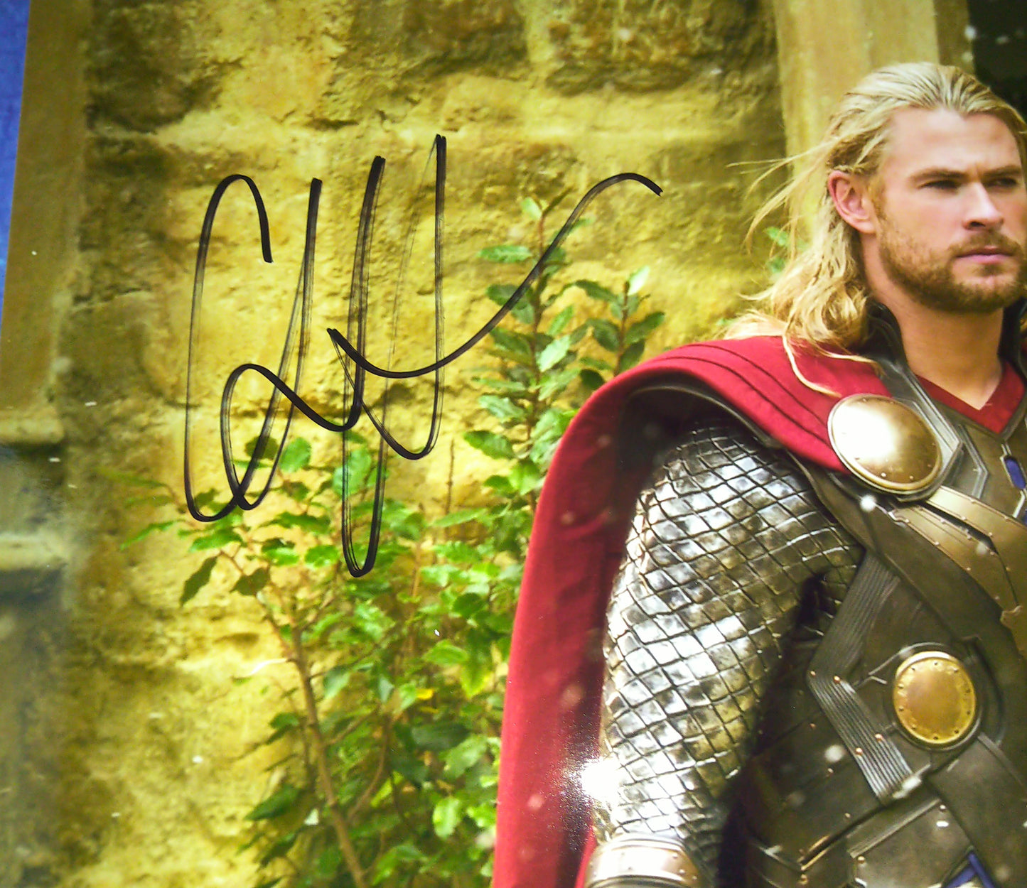 Anthony Hopkins & Chris Hemsworth Hand Signed Autograph 11x14 Photo COA Thor