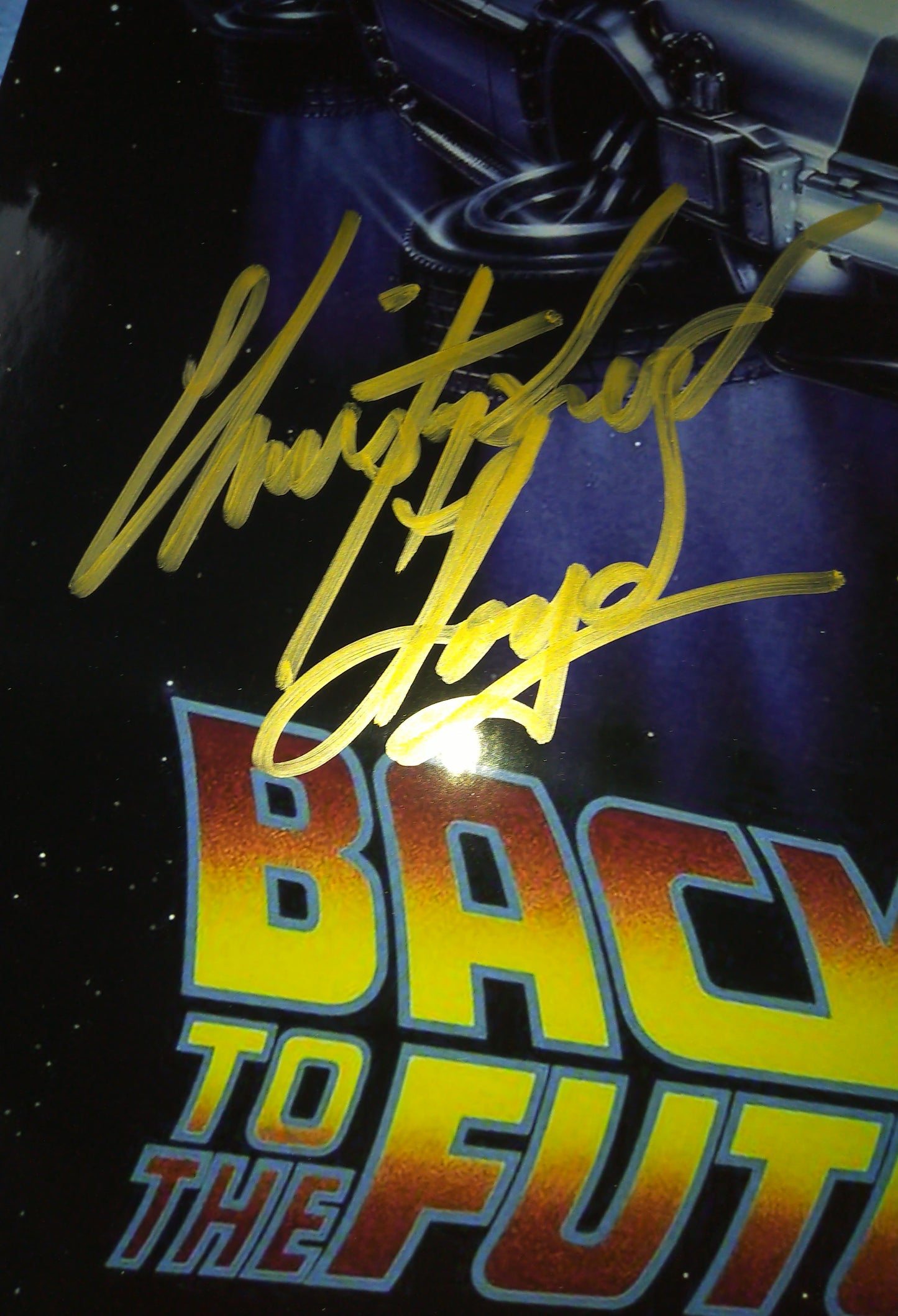 Back To The Future Cast Hand Signed Autograph Poster COA Michael J Fox, Christopher Lloyd, Lea Thompson & Tom Wilson