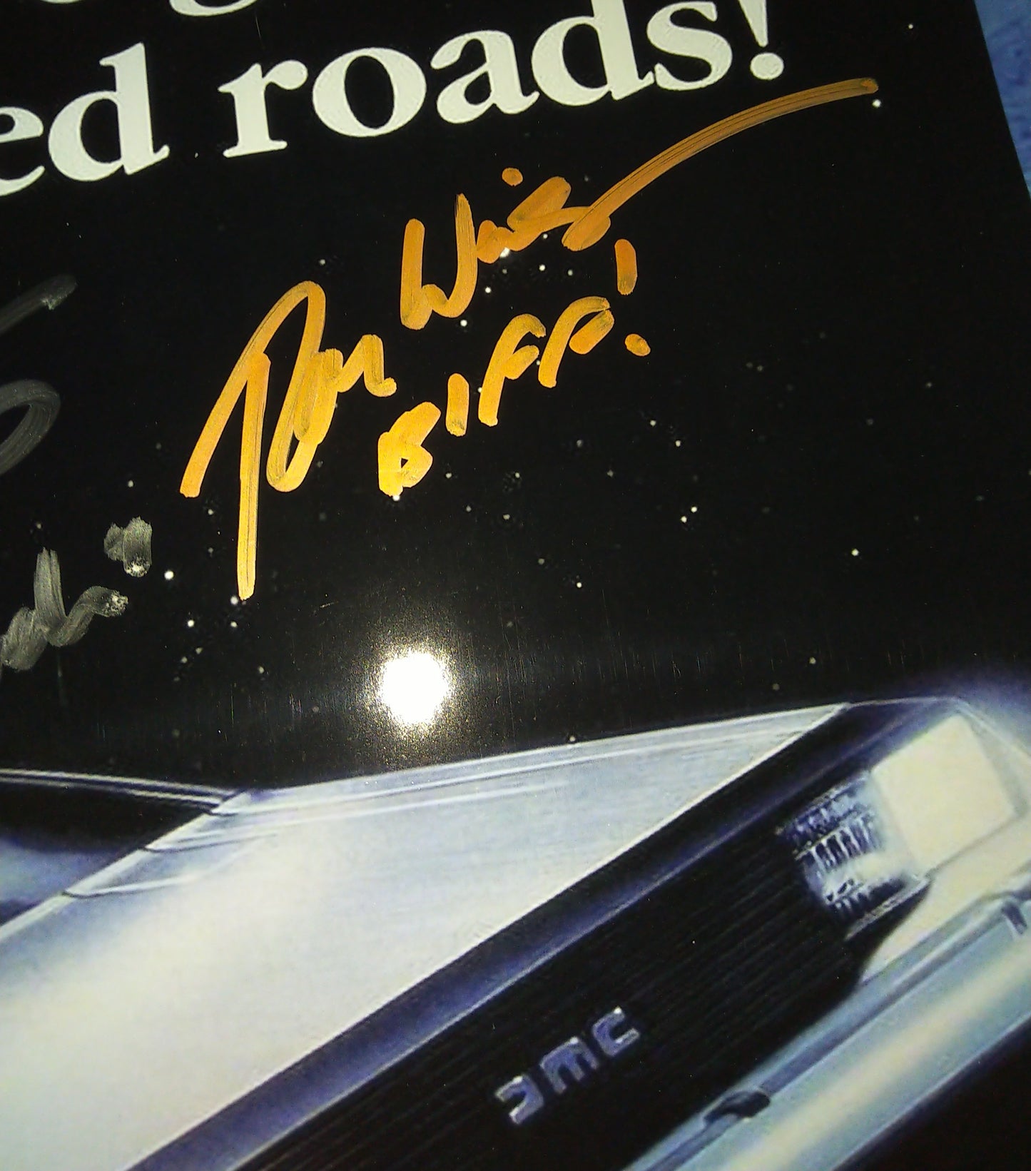 Back To The Future Cast Hand Signed Autograph Poster COA Michael J Fox, Christopher Lloyd, Lea Thompson & Tom Wilson