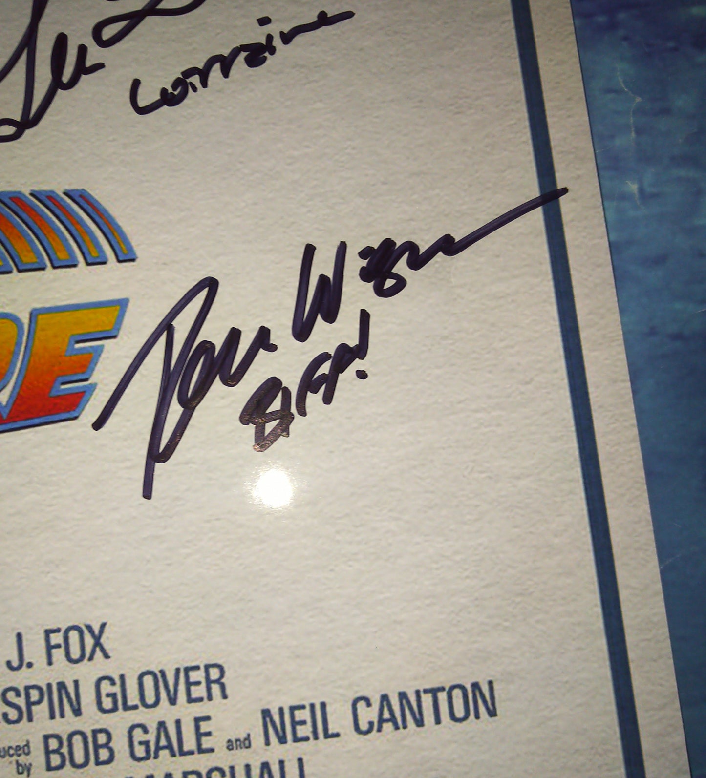 Back To The Future Cast Hand Signed Autograph Poster COA Michael J Fox, Christopher Lloyd, Lea Thompson & Tom Wilson