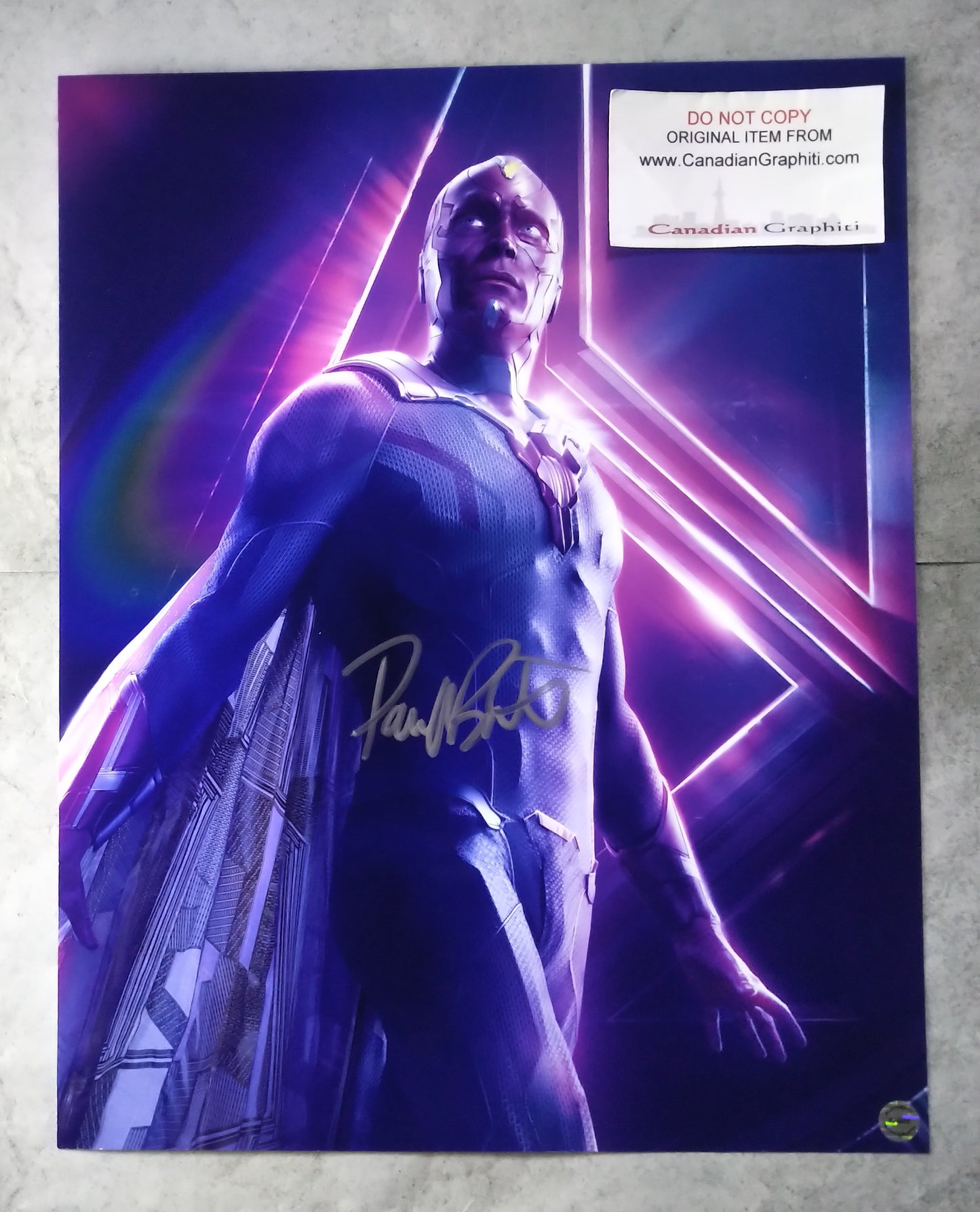 Paul Bettany Hand Signed Autograph 11x14 Photo COA Vision