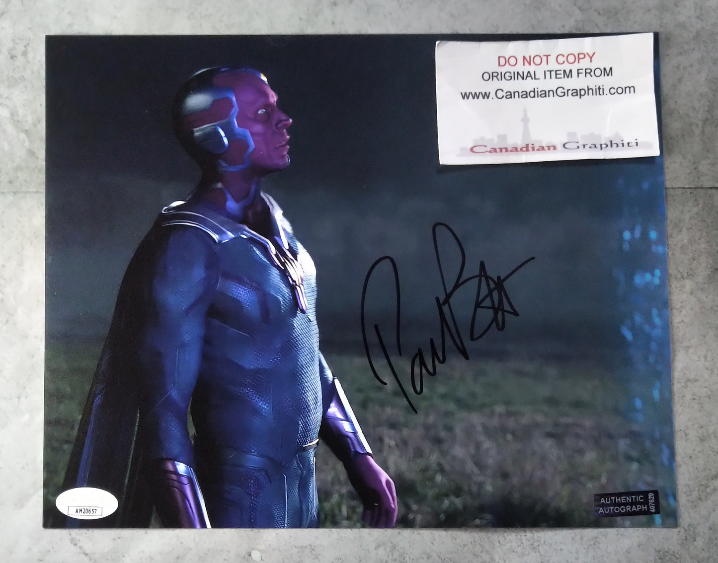 Paul Bettany Hand Signed Autograph 8x10 Photo JSA COA Vision