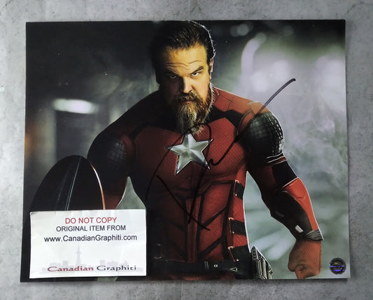 David Harbour Hand Signed Autograph 8x10 Photo COA Black Widow