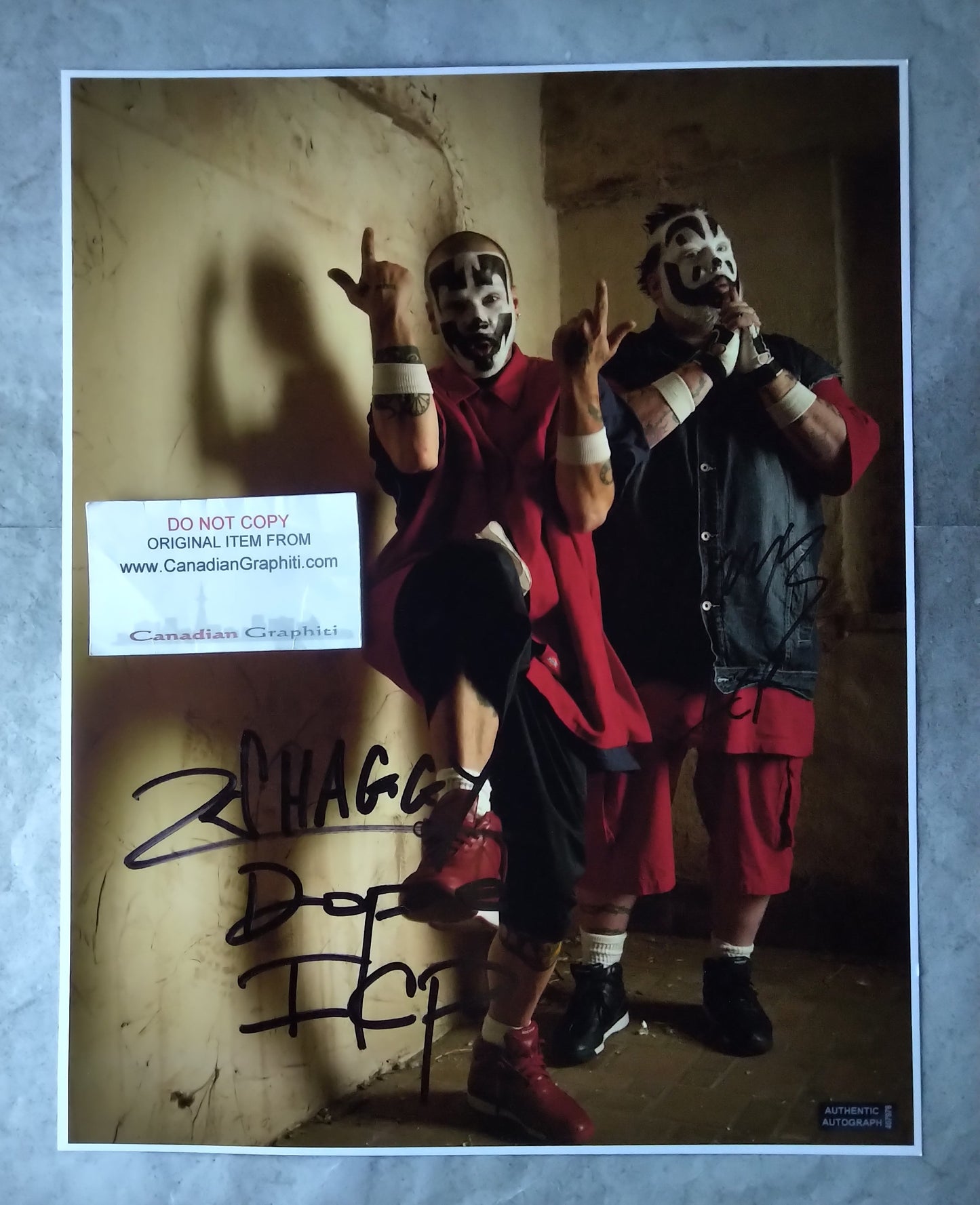 Insane Clown Posse Hand Signed Autograph 11x14 Photo COA Violent J & Shaggy 2 Dope