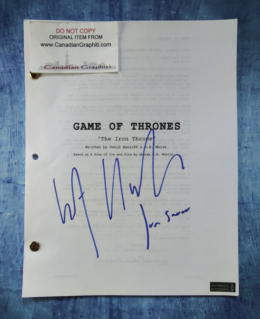 Kit Harington Hand Signed Autograph Game Of Thrones Script COA
