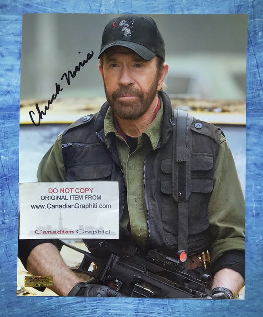 Chuck Norris Hand Signed Autograph 8x10 Photo COA