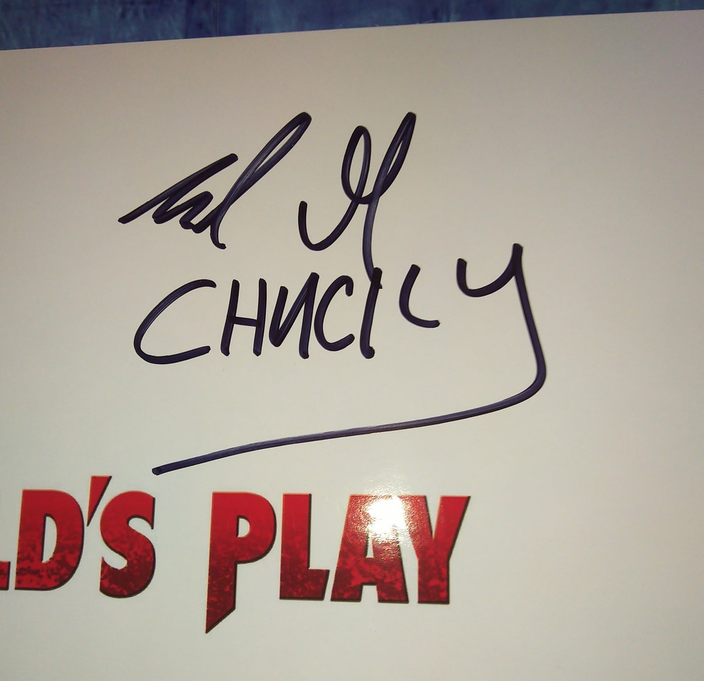 Child's Play Cast Hand Signed Autograph Script COA Brad Dourif, Alex Vincent & Catherine Hicks