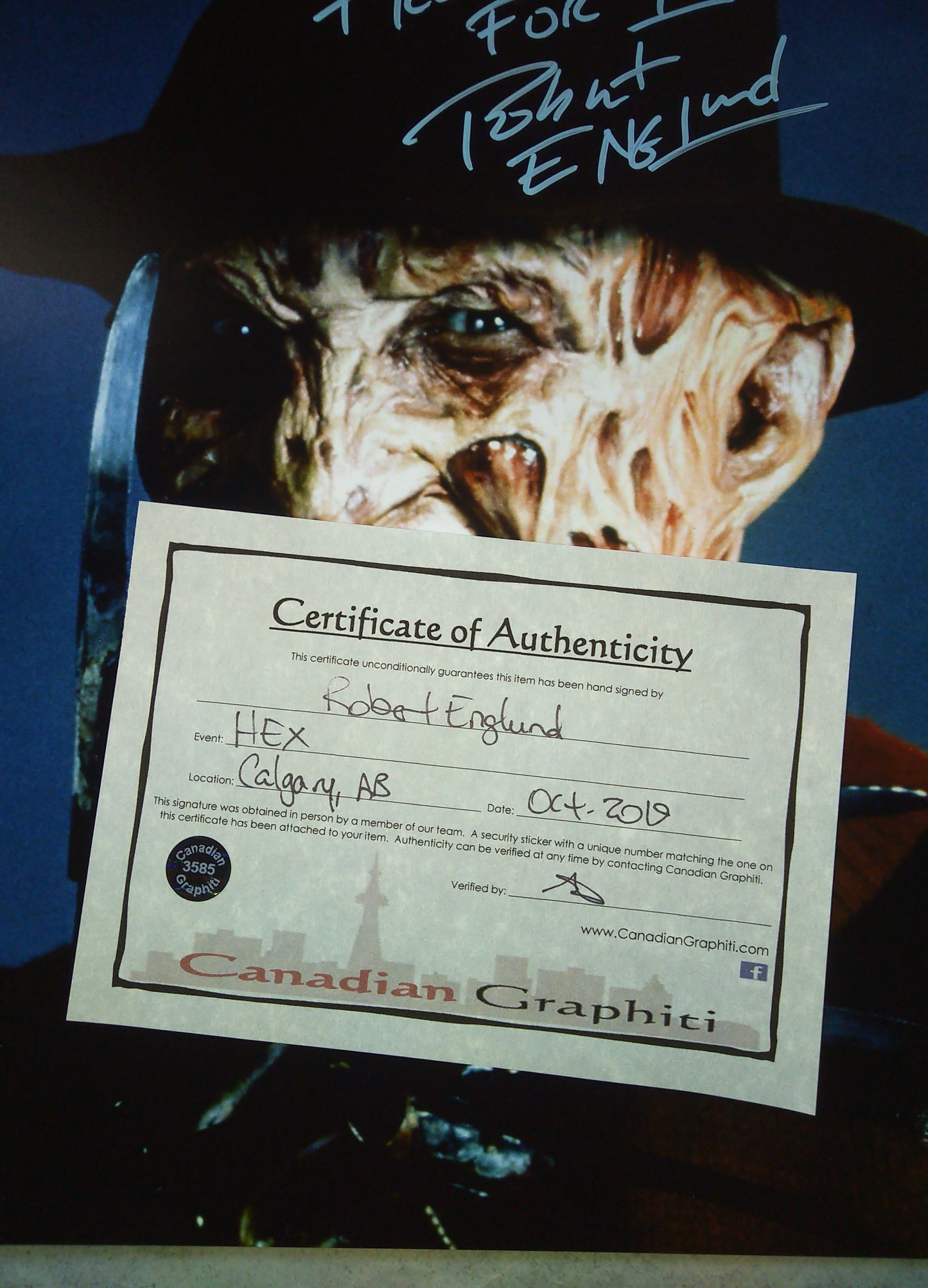 Robert Englund Hand Signed Autograph 11x14 Photo COA Freddy Krueger