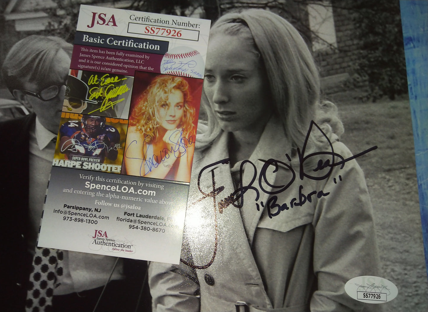 Judith O'Dea Hand Signed Autograph 8x10 Photo JSA COA Night Of The Living Dead