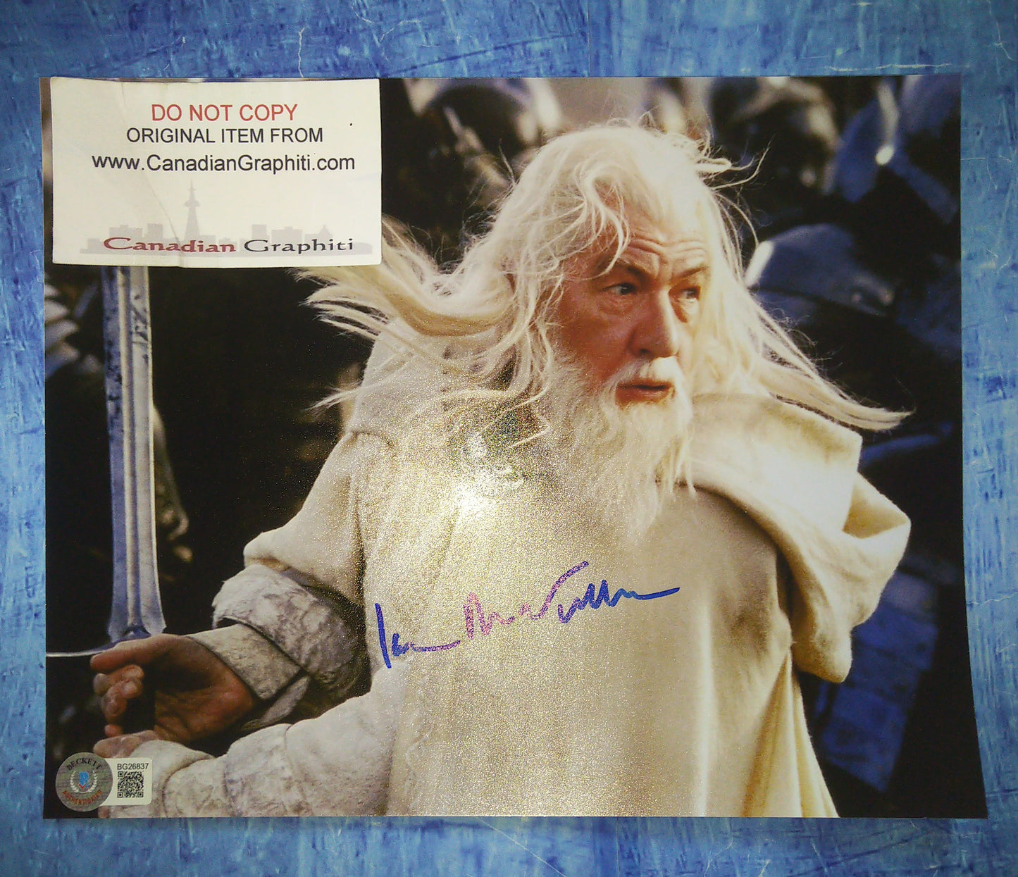 Ian McKellen Hand Signed Autograph 8x10 Photo BAS COA Lord Of The Rings