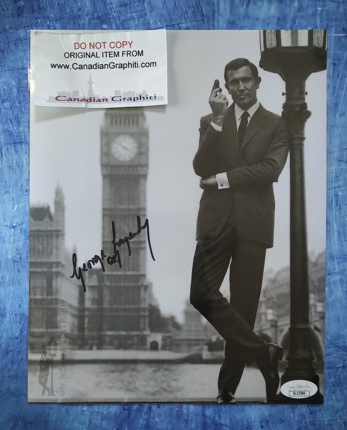 George Lazenby Hand Signed Autograph 8x10 Photo COA + JSA James Bond