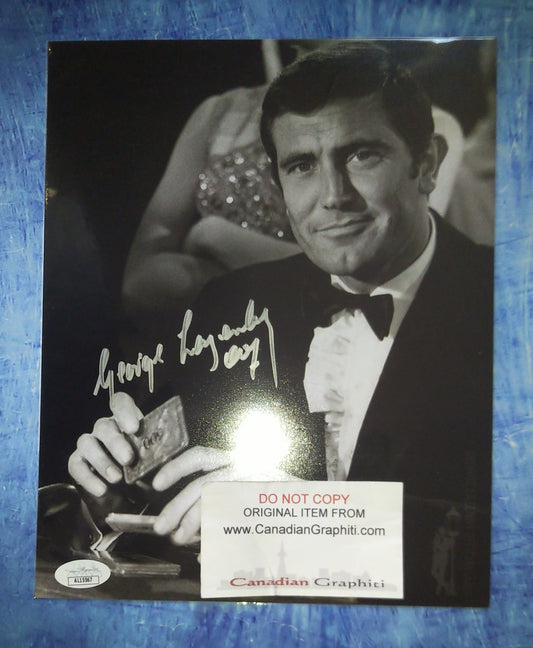 George Lazenby Hand Signed Autograph 8x10 Photo COA + JSA James Bond