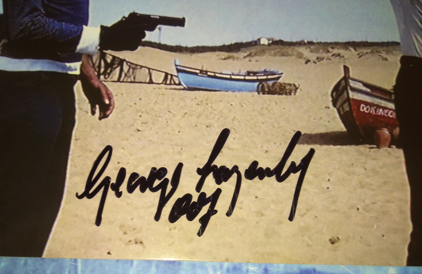 Terence Mountain & George Lazenby Hand Signed Autograph Photo COA + JSA James Bond