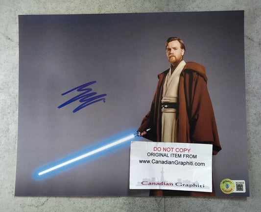 Ewan McGregor Hand Signed Autograph 8x10 Photo BAS COA Star Wars