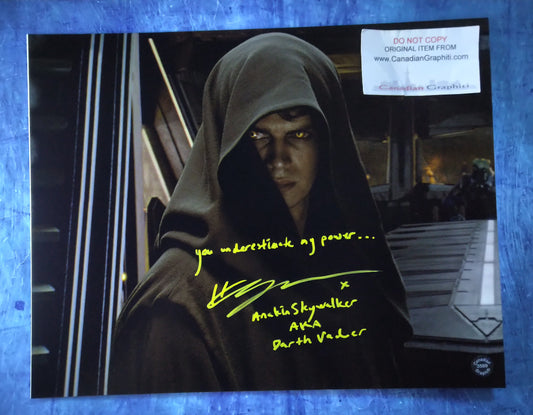 Hayden Christensen Hand Signed Autograph 11x14 Photo COA Star Wars