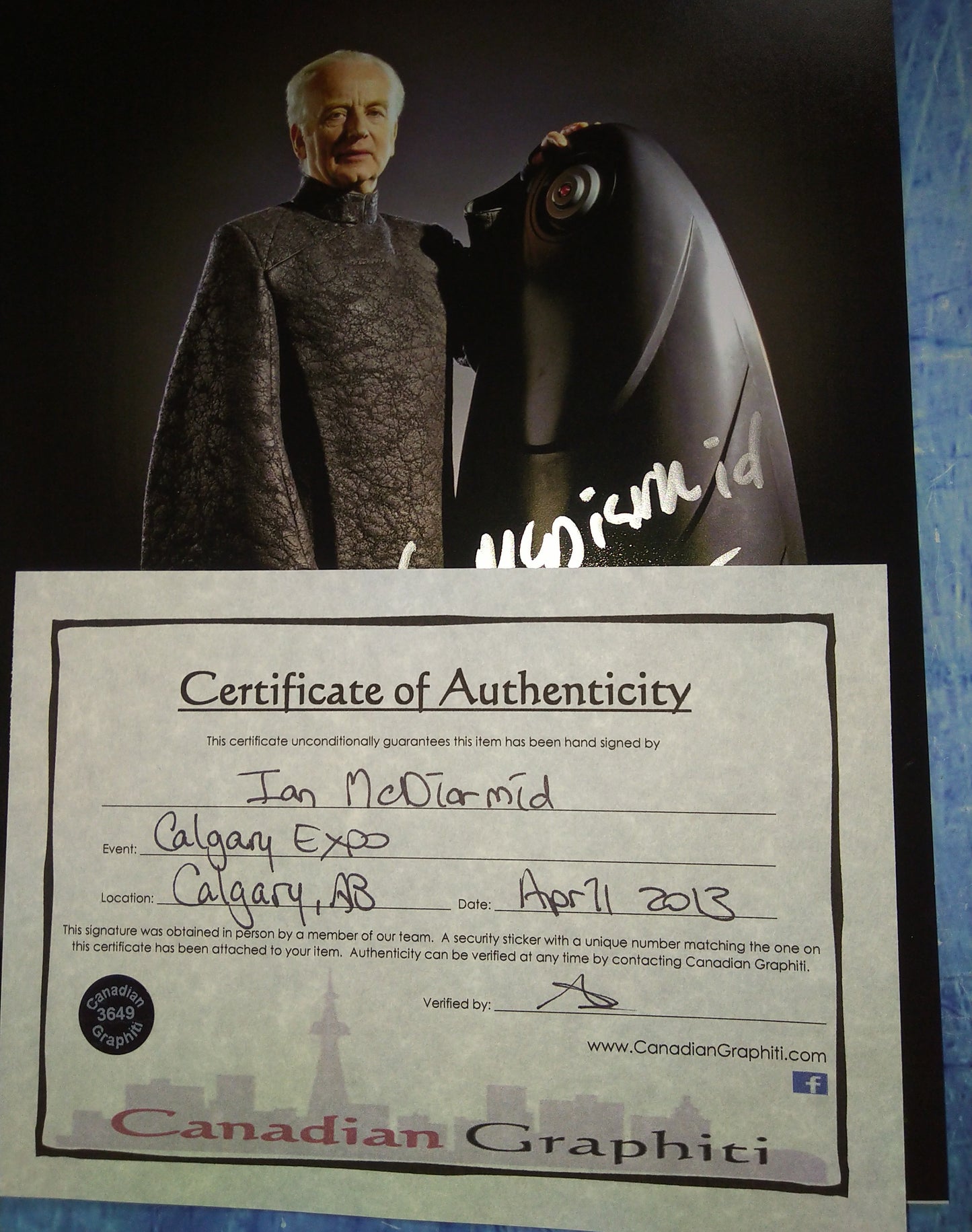 Ian McDiarmid Hand Signed Autograph 8x10 Photo COA Star Wars