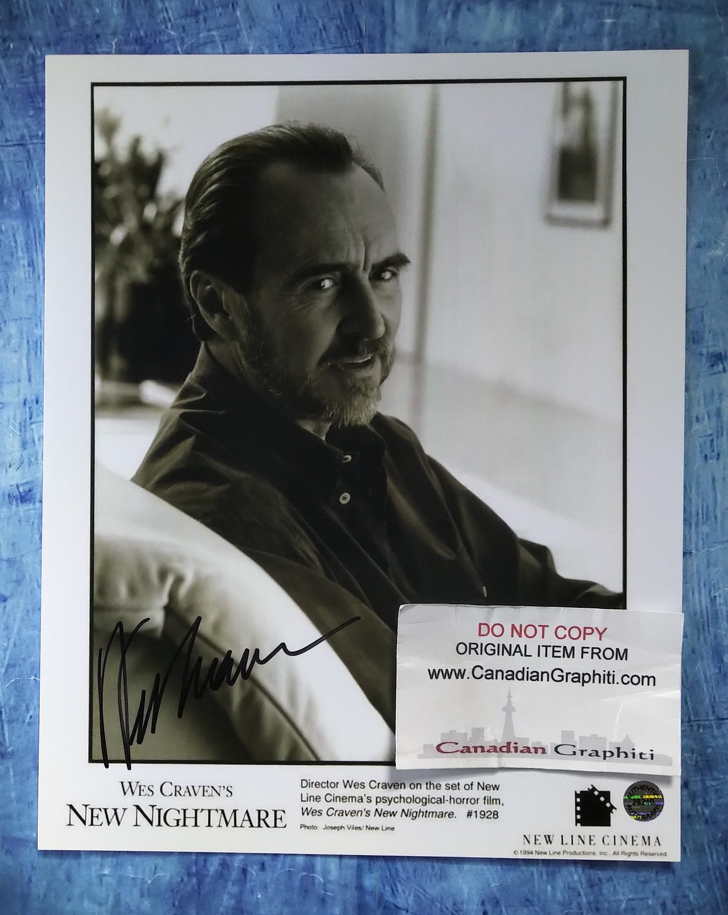 Wes Craven Hand Signed Autograph 8x10 Photo COA