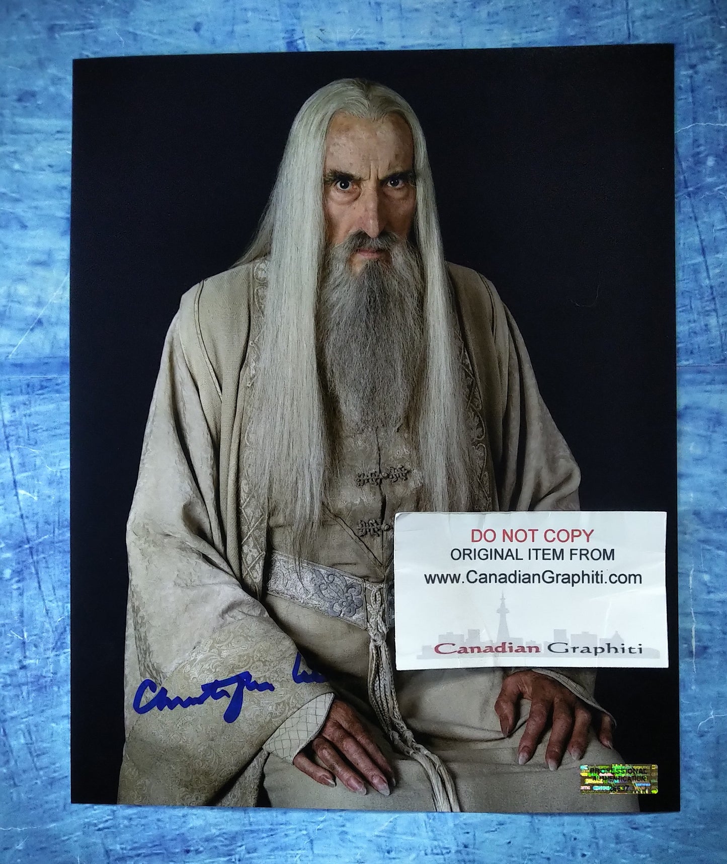 Christopher Lee Hand Signed Autograph 8x10 Photo COA Lord Of The Rings