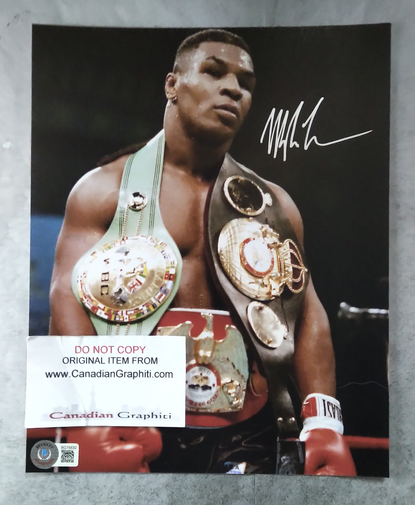 Mike Tyson Hand Signed Autograph 8x10 Photo BAS COA