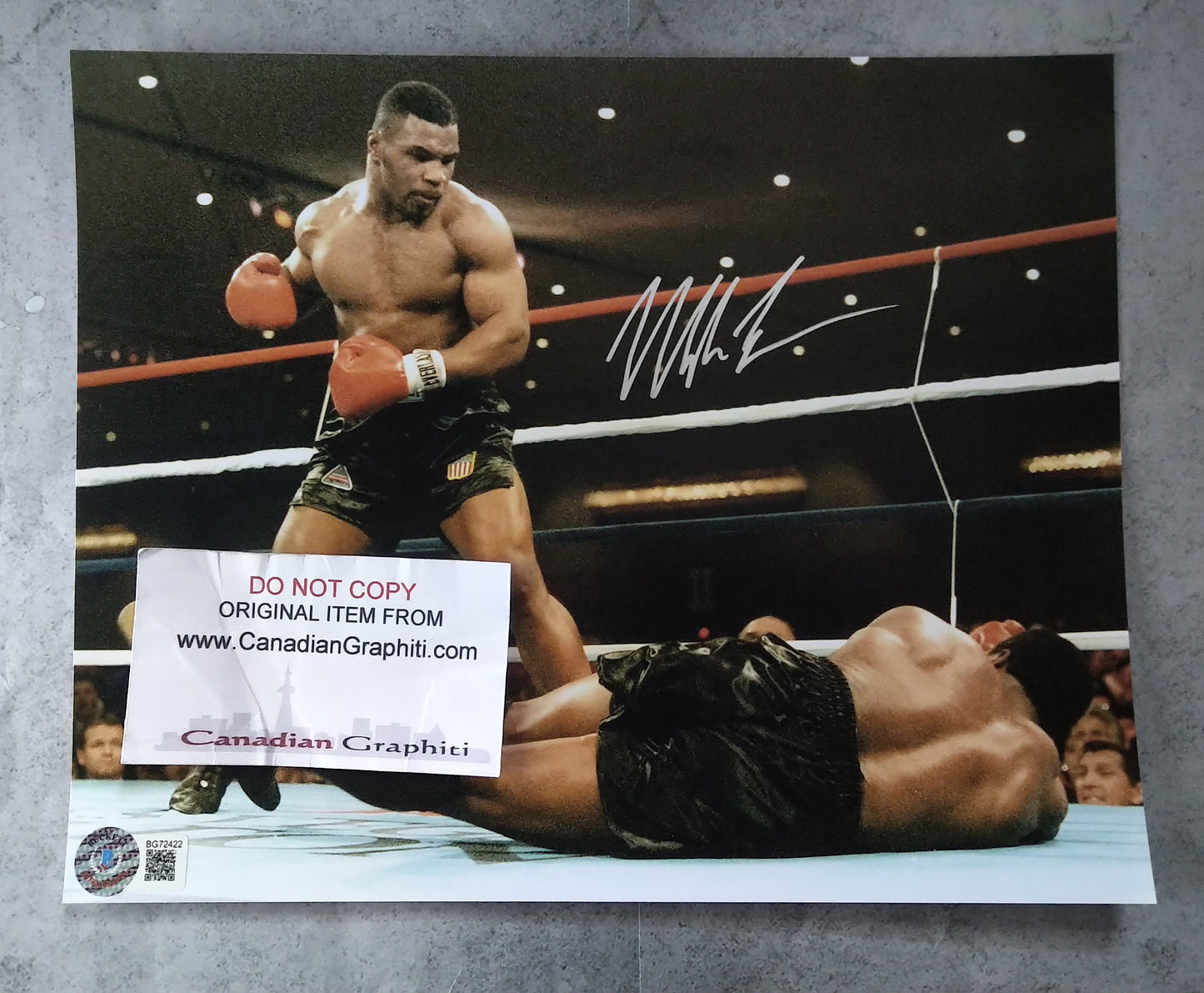 Mike Tyson Hand Signed Autograph 8x10 Photo BAS COA