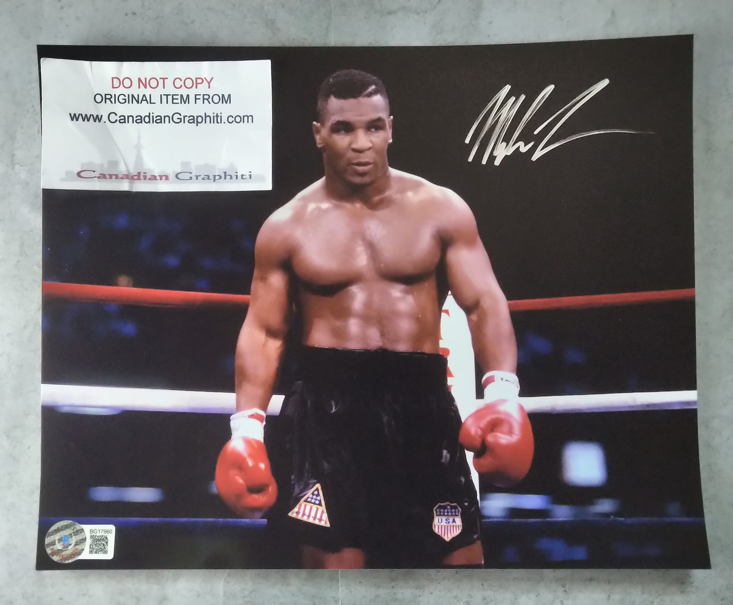 Mike Tyson Hand Signed Autograph 8x10 Photo BAS COA