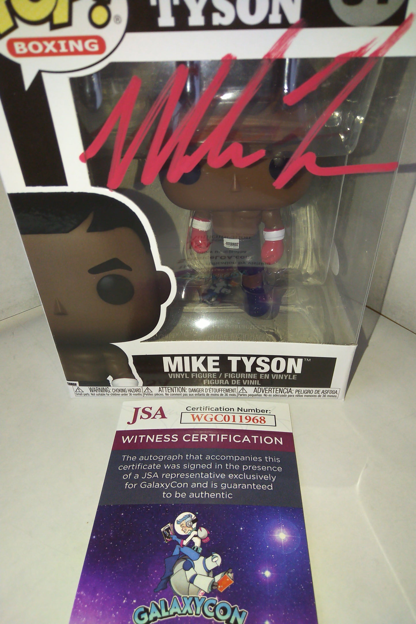 Mike Tyson Hand Signed Autograph Funko Pop JSA COA