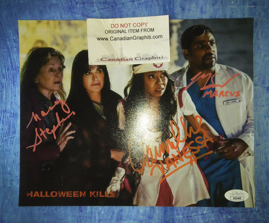 Nancy Stephens, Carmela McNeal & Michael Smallwood Hand Signed Autograph 8x10 Photo JSA COA Halloween