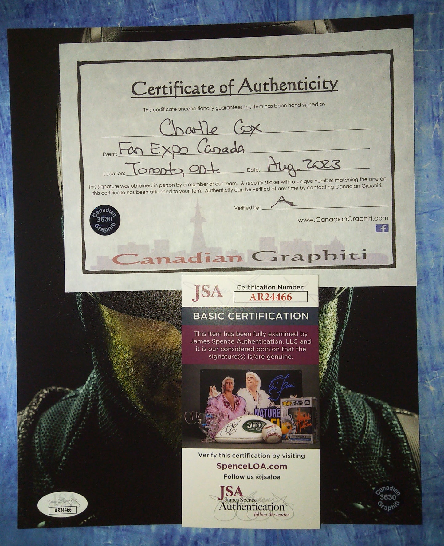 Charlie Cox Hand Signed Autograph 8x10 Photo COA + JSA Daredevil