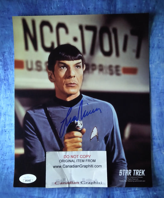 Leonard Nimoy Hand Signed Autograph 8x10 Photo JSA COA Star Trek