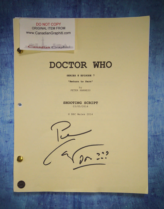 Peter Capaldi Hand Signed Autograph Doctor Who Script COA