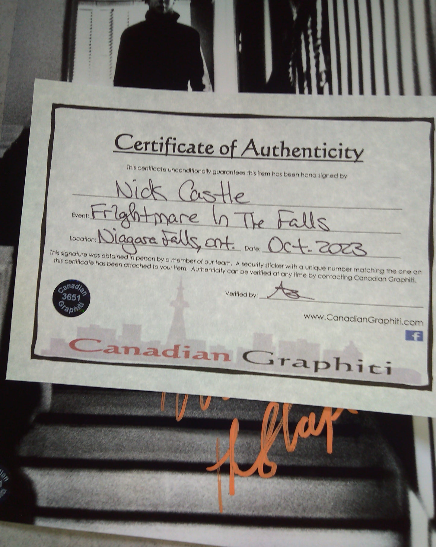 Nick Castle Hand Signed Autograph 8x10 Photo COA Halloween