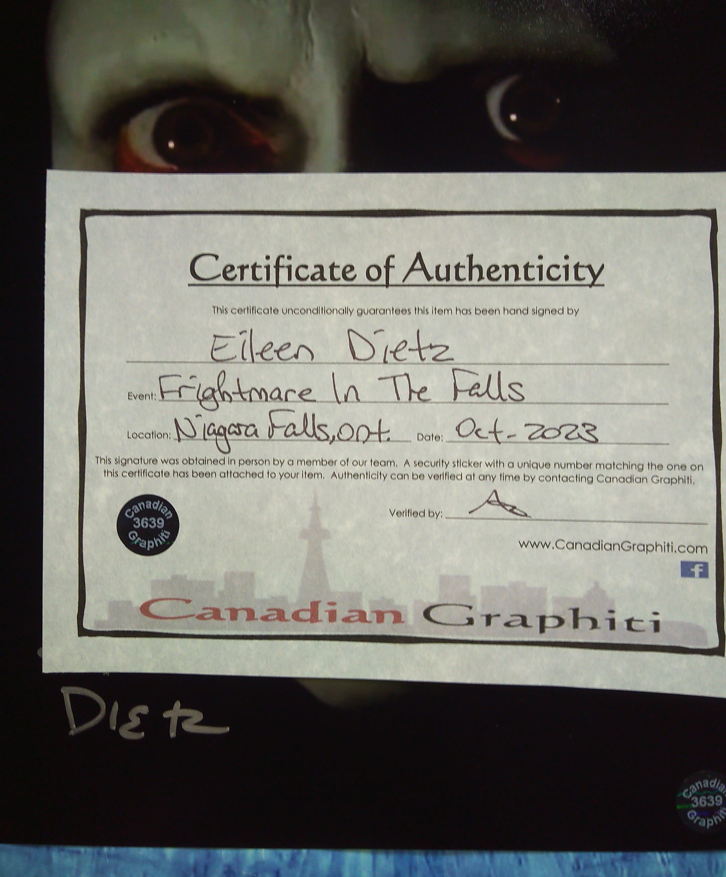 Eileen Dietz Hand Signed Autograph 8x10 Photo COA The Exorcist