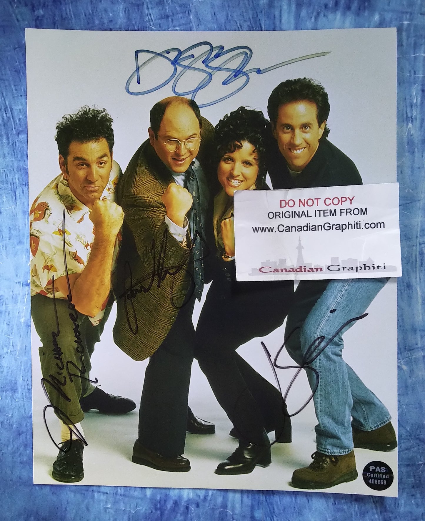Seinfeld Cast Hand Signed Autograph 8x10 Photo COA