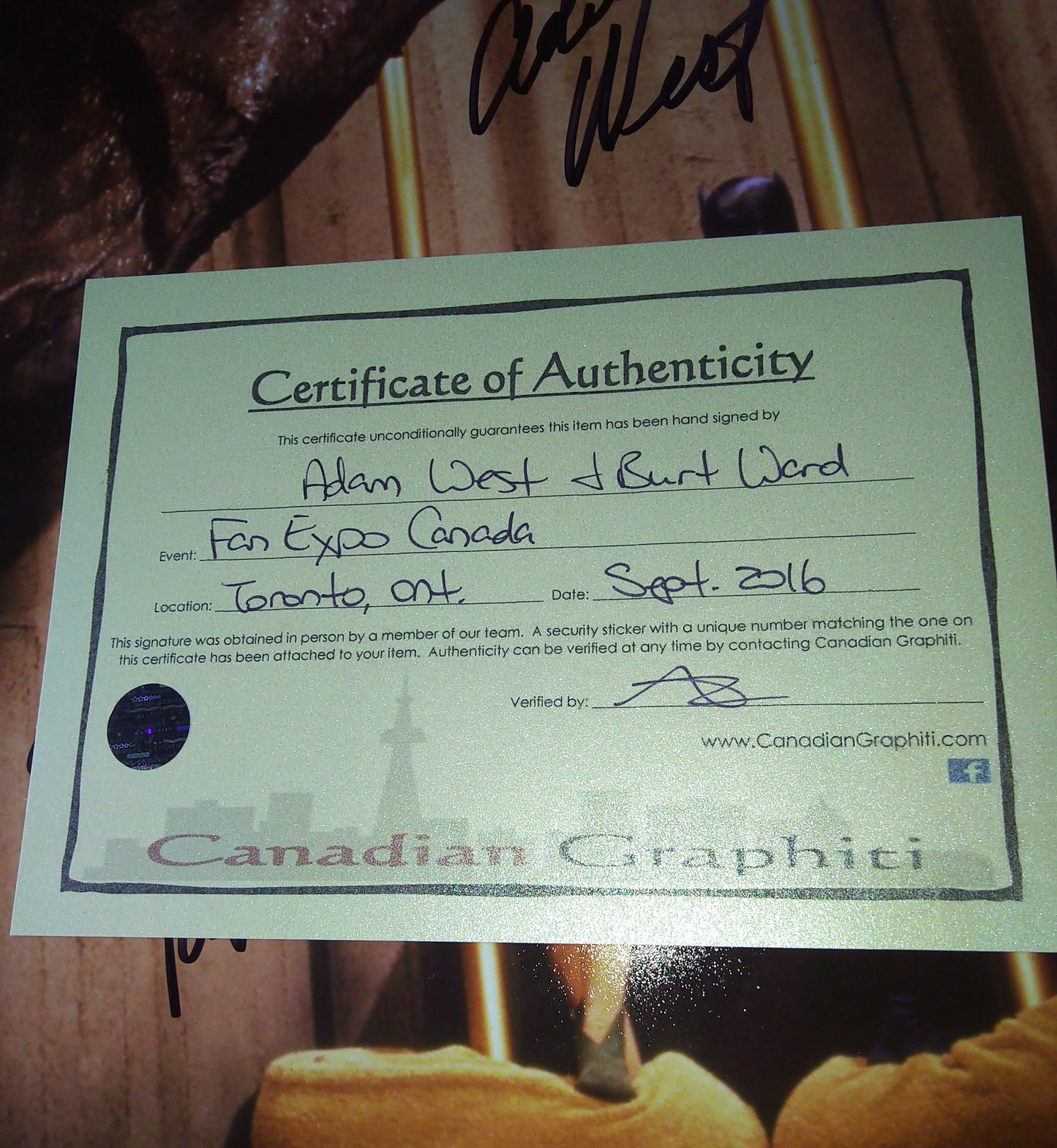 Adam West & Burt Ward Hand Signed Autograph Photo COA Batman