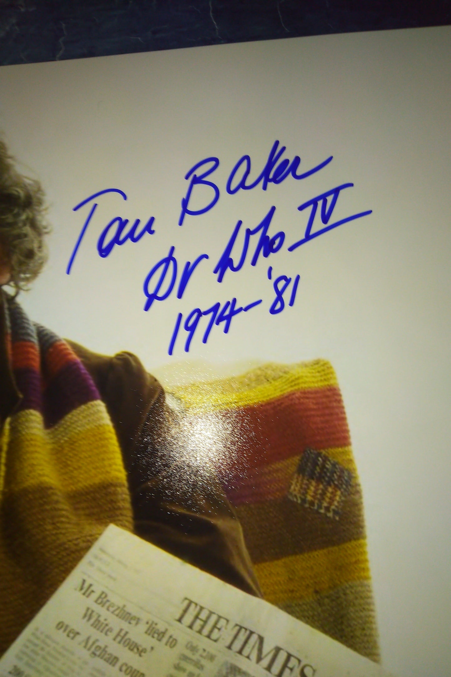 Tom Baker Hand Signed Autograph 13x19 Photo COA Doctor Who