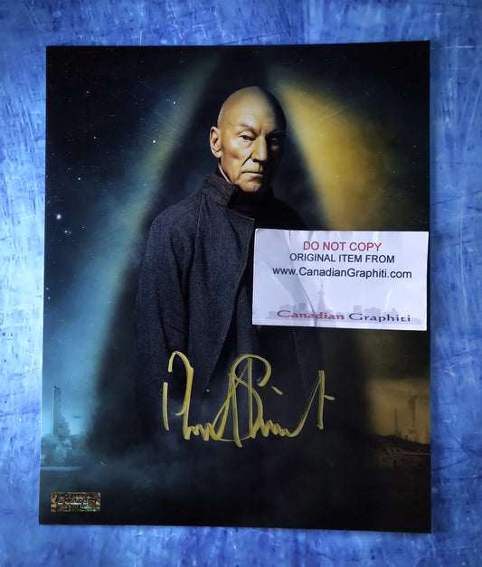 Patrick Stewart Hand Signed Autograph 8x10 Photo COA Star Trek Picard