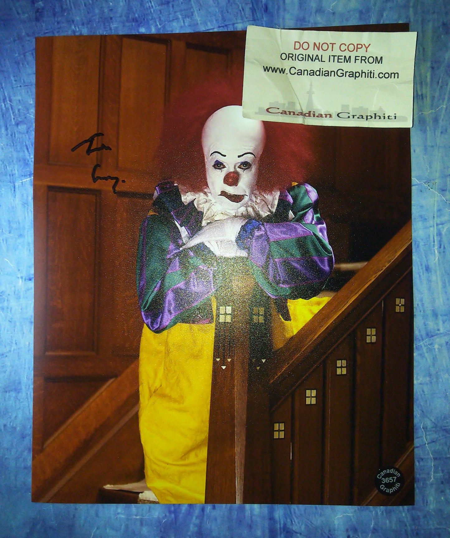 Tim Curry Hand Signed Autograph Photo COA Pennywise