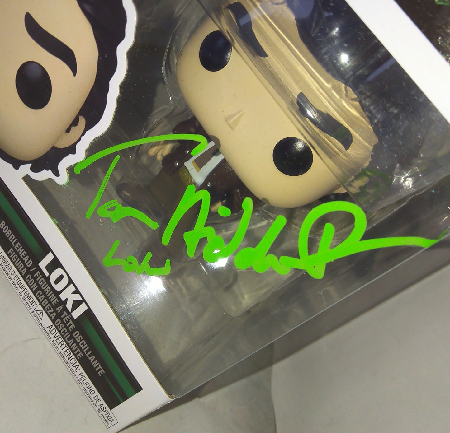 Tom Hiddleston Hand Signed Autograph Loki Funko Pop COA