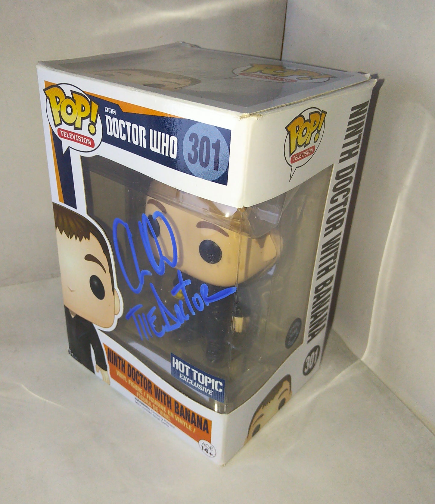 Christopher Eccleston Hand Signed Autograph Doctor Who Funko Pop COA