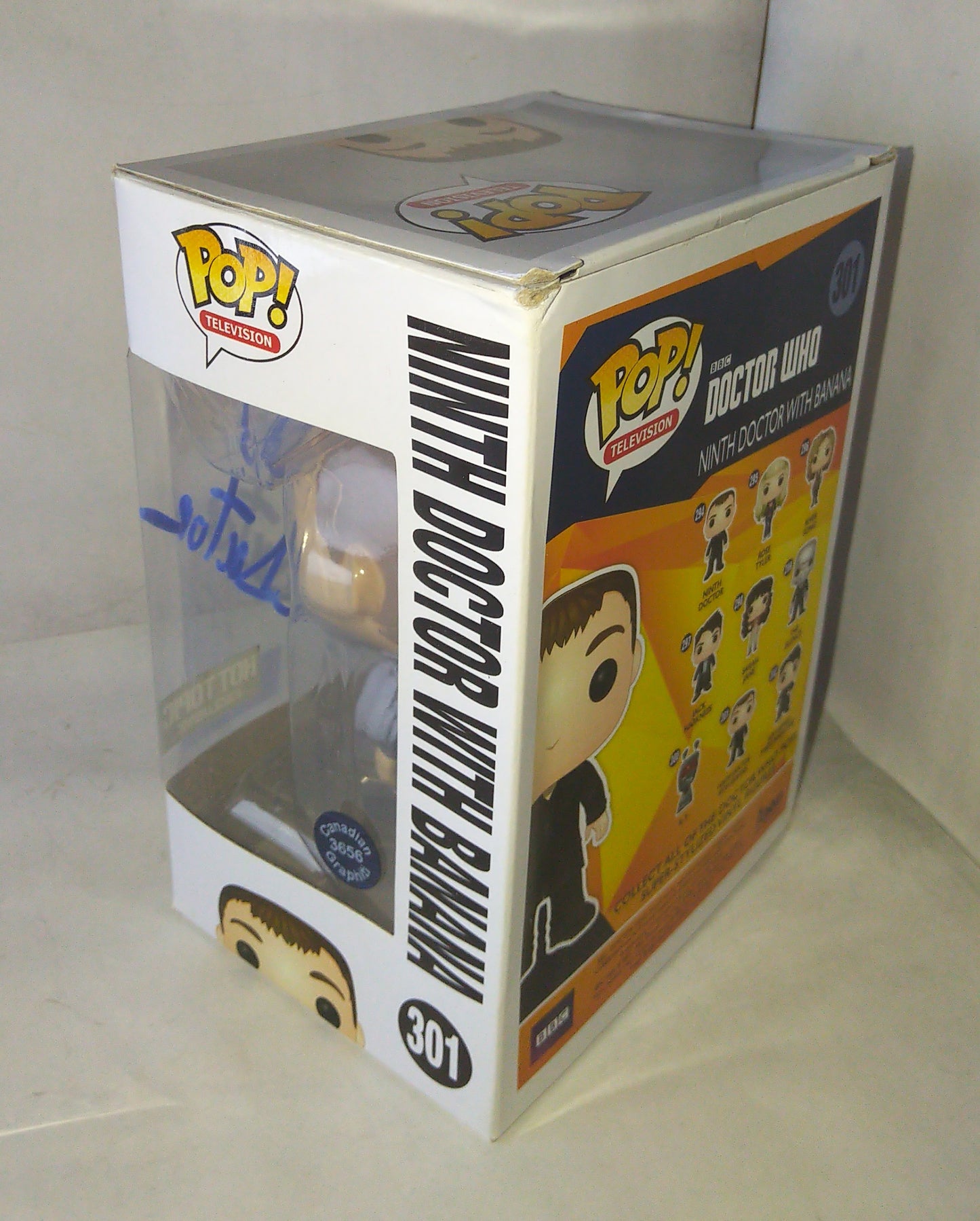 Christopher Eccleston Hand Signed Autograph Doctor Who Funko Pop COA