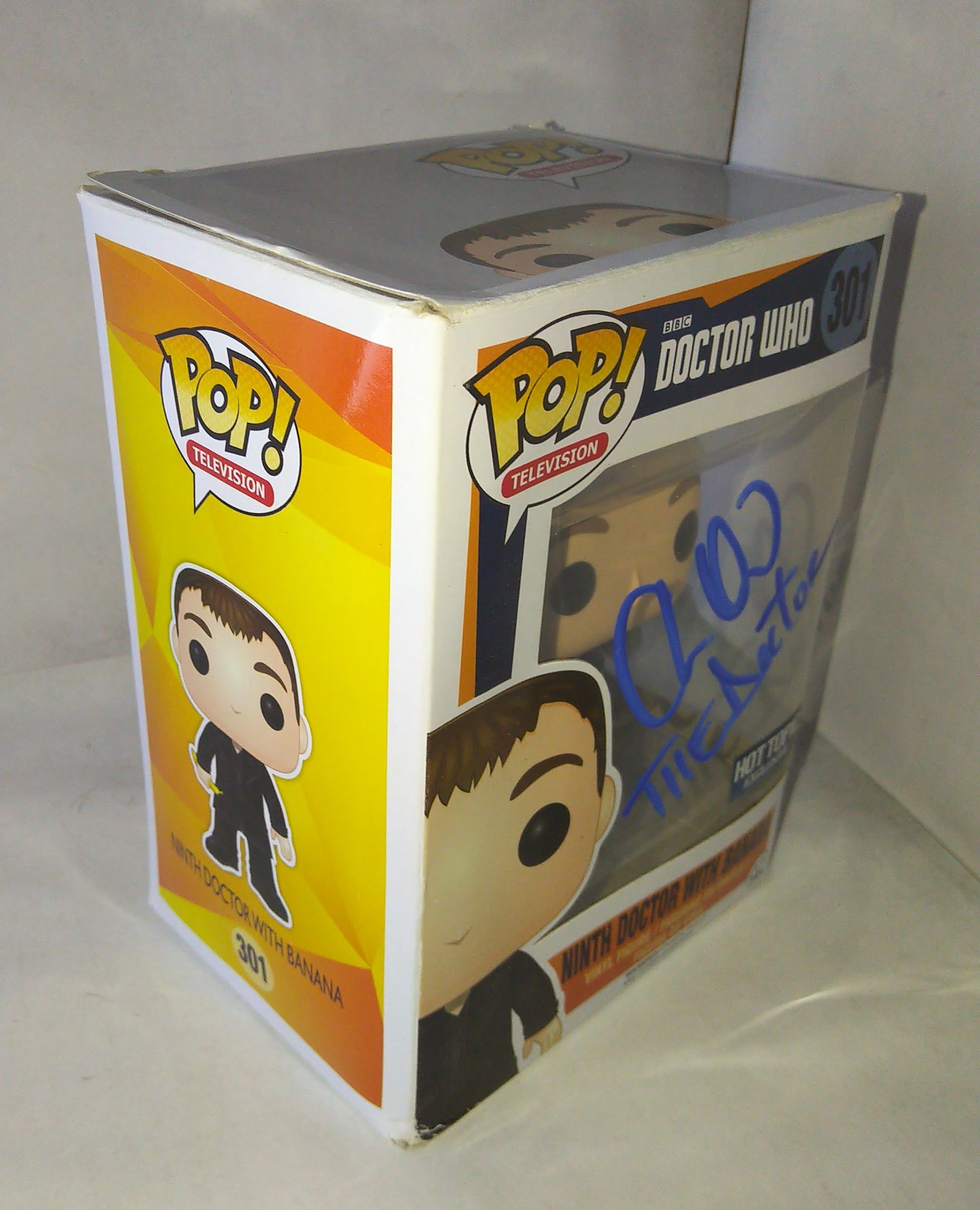 Christopher Eccleston Hand Signed Autograph Doctor Who Funko Pop COA