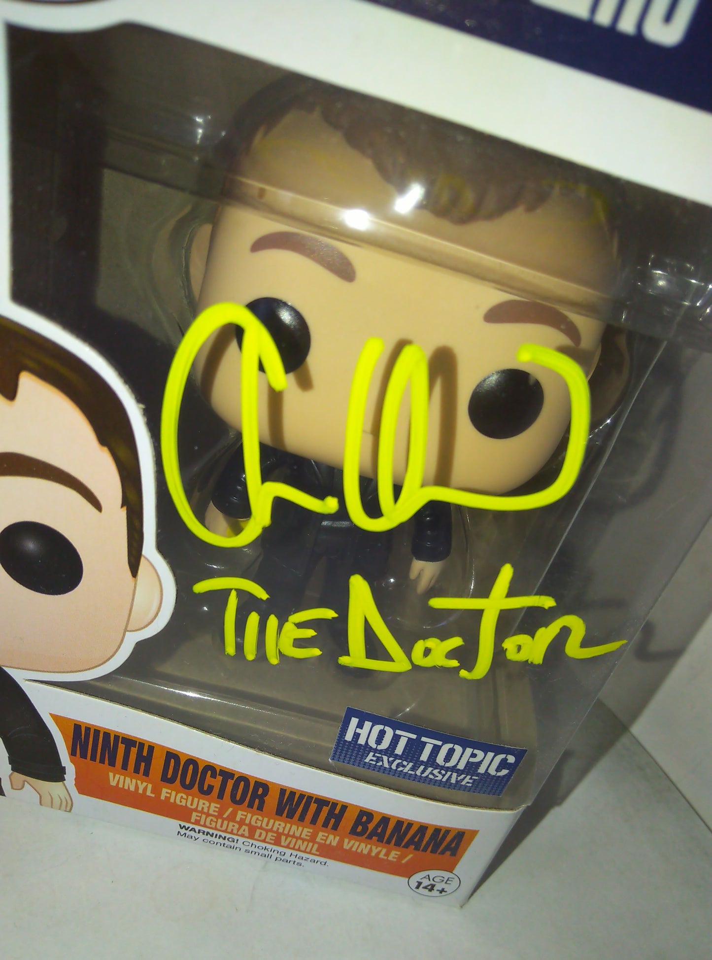 Christopher Eccleston Hand Signed Autograph Doctor Who Funko Pop COA