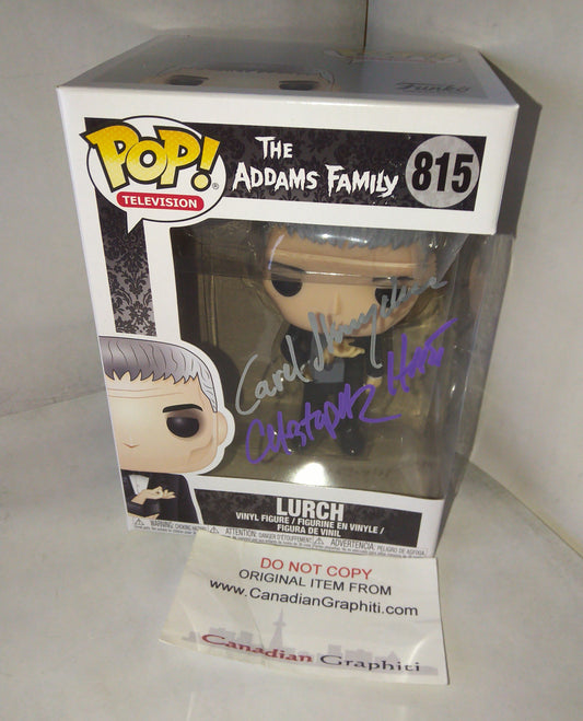 Carel Struycken & Christopher Hart Hand Signed Autograph Addams Family Funko Pop JSA COA