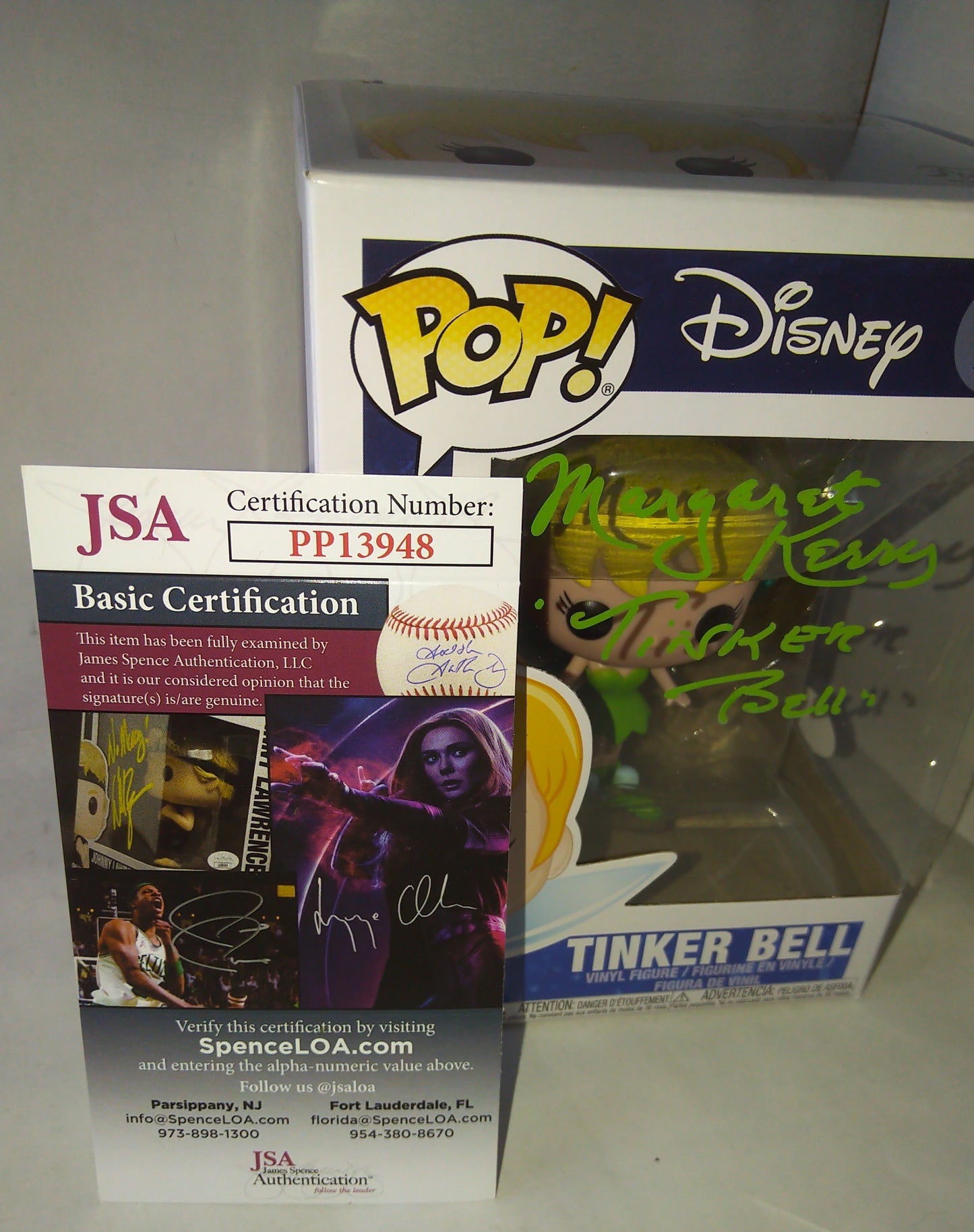 Margaret Kerry Hand Signed Autograph Tinkerbell Funko Pop JSA COA