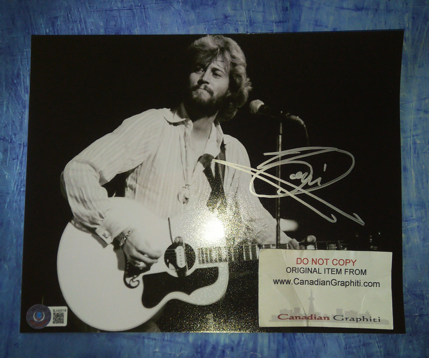 Barry Gibb Hand Signed Autograph 8x10 Photo BAS COA Bee Gees