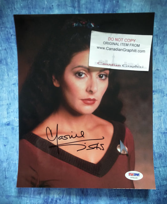 Marina Sirtis Hand Signed Autograph 8x10 Photo PSA COA Star Trek