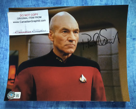 Patrick Stewart Hand Signed Autograph 8x10 Photo BAS COA Star Trek