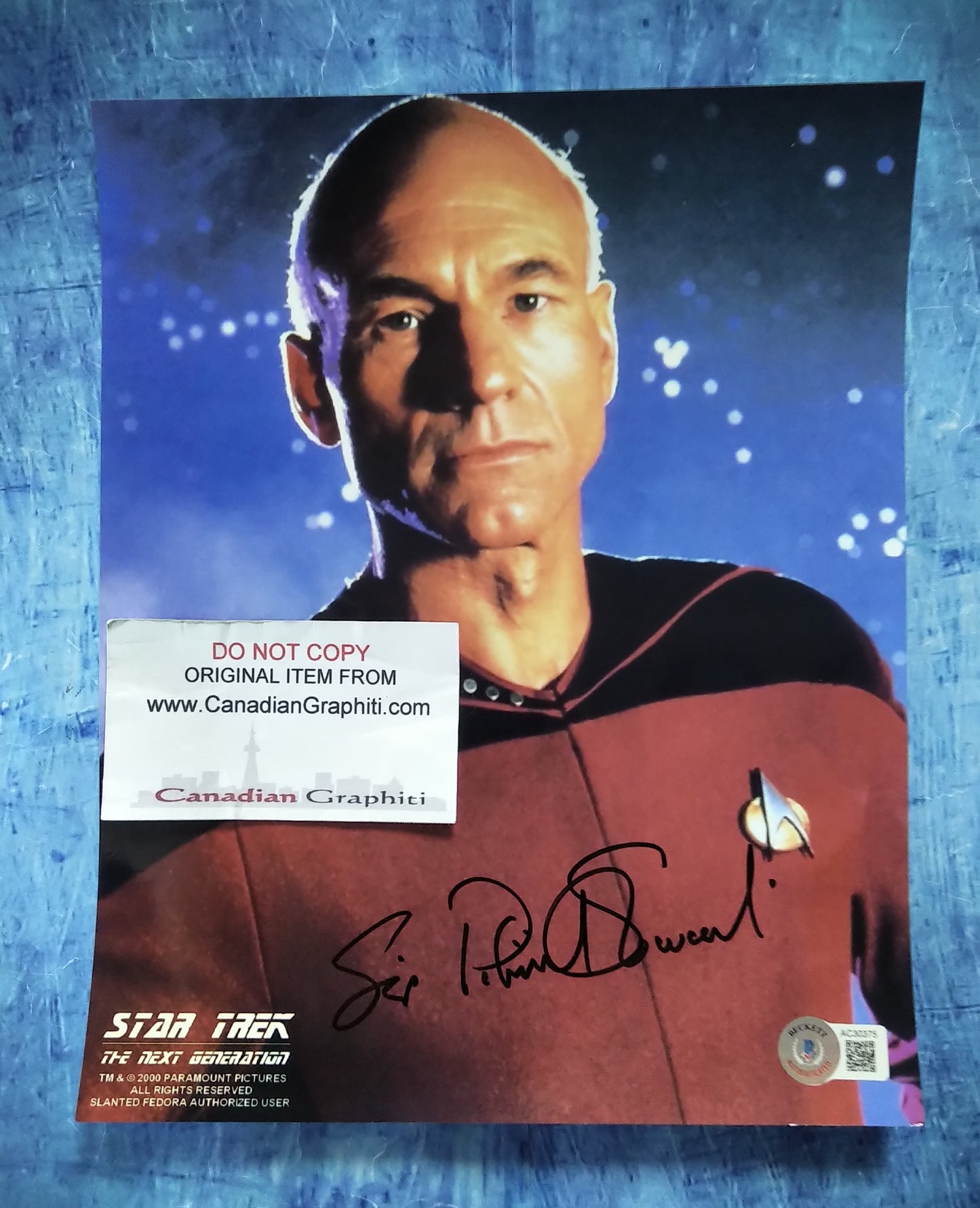 Patrick Stewart Hand Signed Autograph 8x10 Photo BAS COA Star Trek